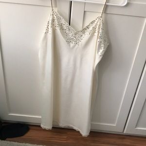 Ralph Lauren white/cream/ivory slip/chemise dress